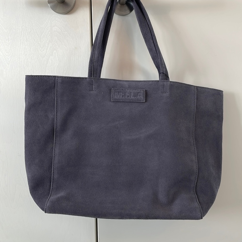 M.I.L.A Luxe Suede Bag: Charcoal Gray